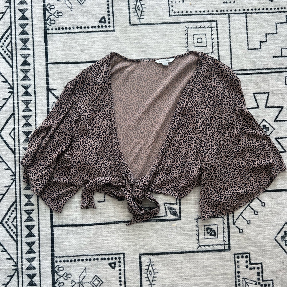 American Eagle cheetah top tie in front (set sold separately because diff sizes)